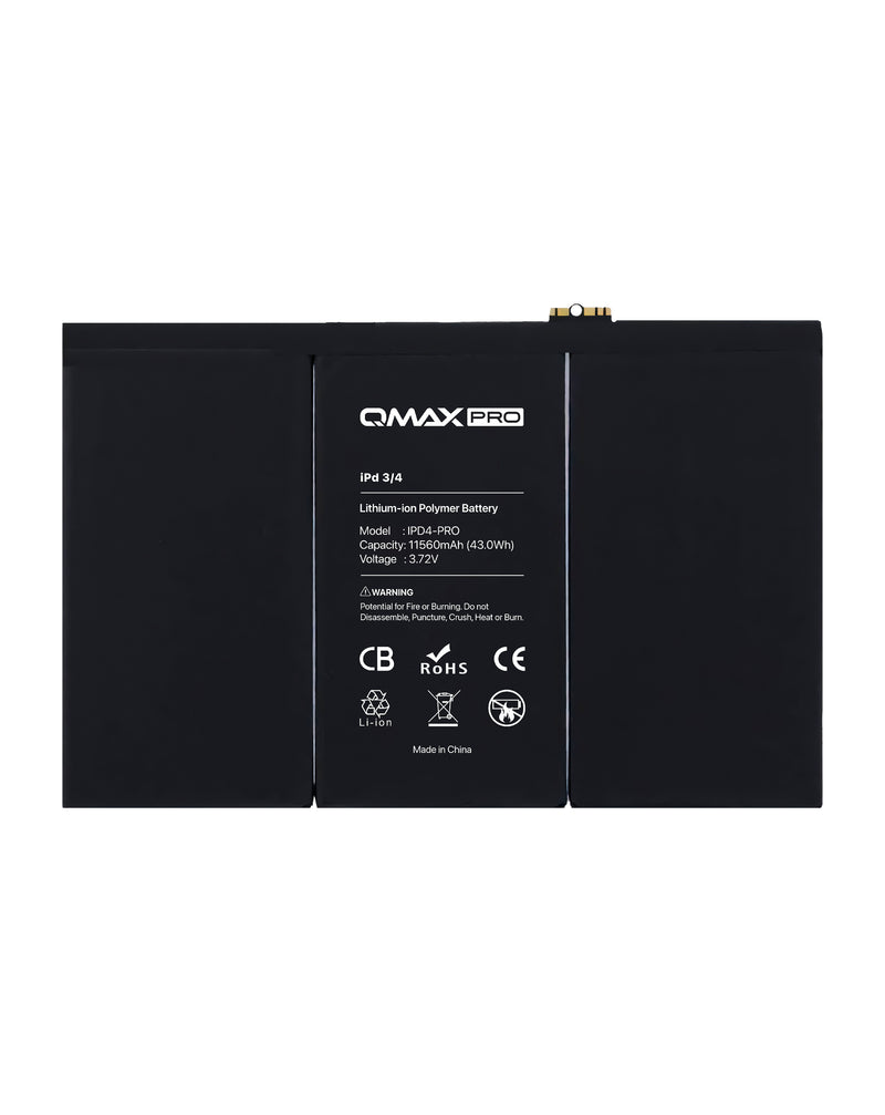 Reparación de batería para iPad 3 / iPad 4 en Guatemala, encuentra la batería QMAX que necesitas en nuestro taller.