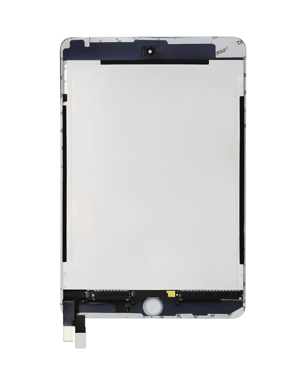 Reparación de pantalla LCD en Guatemala para iPad Mini 4 con sensor sleep/wake y cable flex preinstalado en color negro Quantum+.