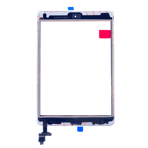 Reparación de iPad Mini 1/Mini 2 en Guatemala con digitizador negro, botón de inicio e IC preinstalado.
