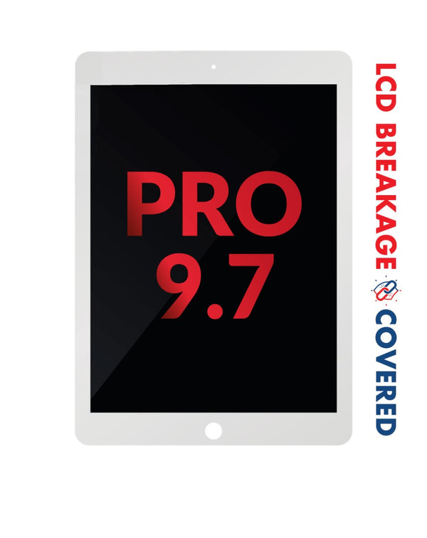 Reparación de pantalla Quantum+ para iPad Pro 9.7 en Guatemala, disponible en color blanco.
