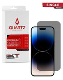 Encuentra vidrio templado privacy QUARTZ para iPhone 14 Pro Max en Guatemala con la mejor calidad y precio en accesorios de protección para pantallas.