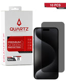 Protector de pantalla de vidrio templado con privacidad para iPhone 16 Pro en Guatemala.
