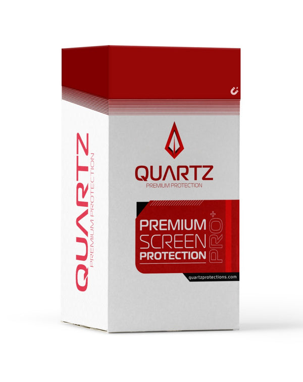 Compra al por mayor un pack de 50 vidrios templados transparentes Quartz para iPhone 15 Plus/15 Pro Max en Guatemala.