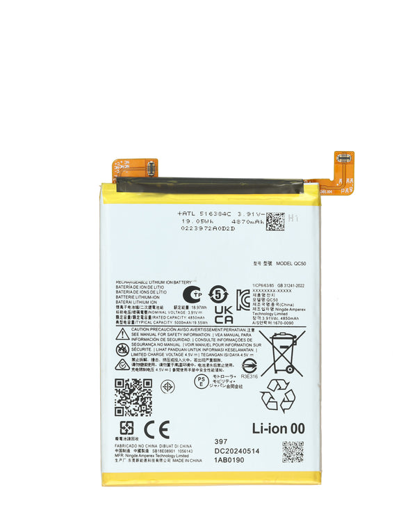 Reparación de batería Motorola Moto Edge 50 Ultra en Guatemala, con componentes originales de mayorista.