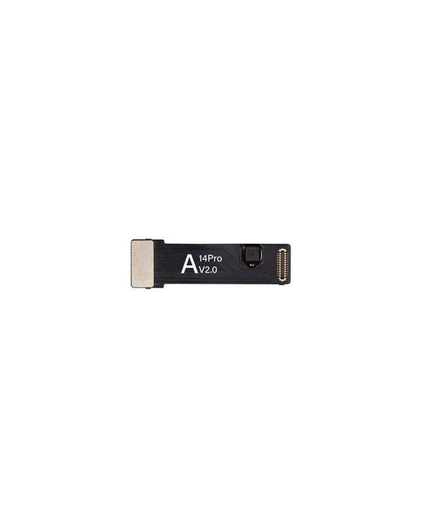Reparación de cable flex de cámara trasera para iPhone 14 Pro en Guatemala con QianLi Mega-Idea, disponible en mayoristas y talleres especializados.