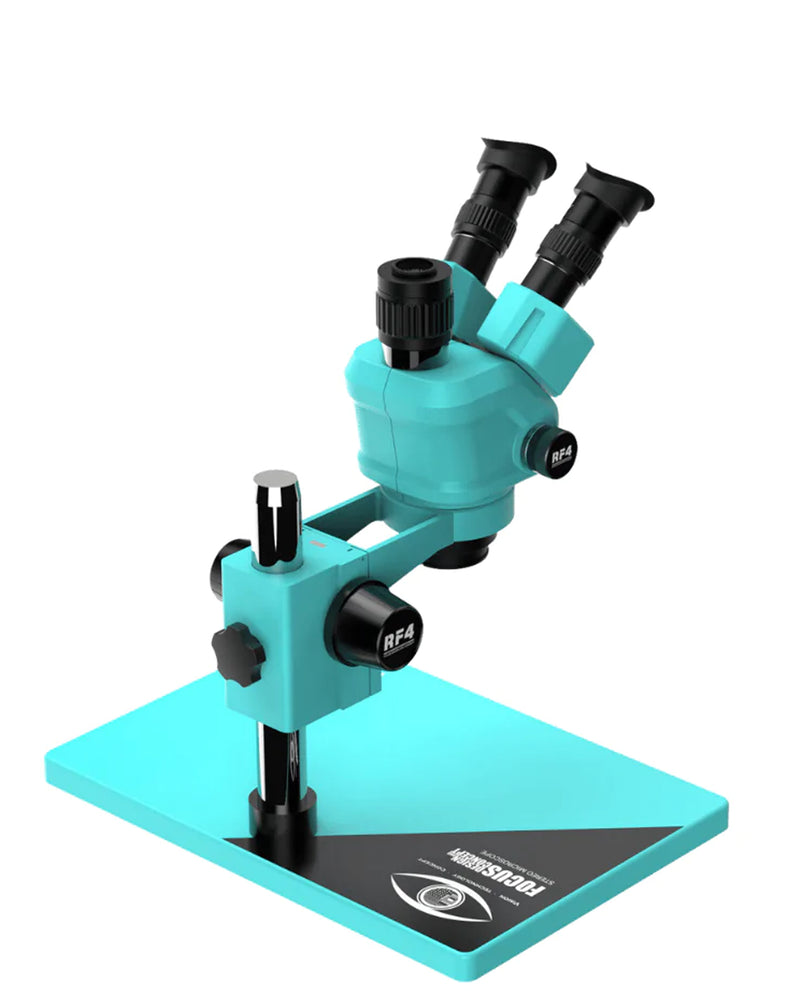 Encuentra el Microscopio stereo trinocular sincrono zoom 6.5-65X RF6565 Pro con base de aleacion de aluminio RF-D2 en Guatemala para comprar al por mayor.