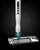 Destornillador eléctrico RF4 ED4S con 42 bits y base de carga, ideal para electrónica y reparaciones de precisión.