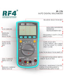 Encuentra el Multímetro Digital RF4 RF-17N en Guatemala, ideal para mayoristas en reparaciones y talleres eléctricos.