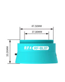 Lente auxiliar óptica RF4 BL05 de 0.5X con iluminación LED integrada para microscopios, ideal para BajoPPLCD y componentes electrónicos.