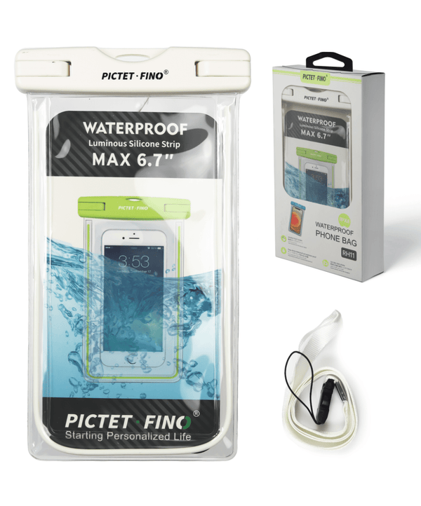 Encuentra la bolsa seca impermeable universal ROMIX RH11 (Blanco) para celular en Guatemala, ideal para proteger tu dispositivo en actividades al aire libre.