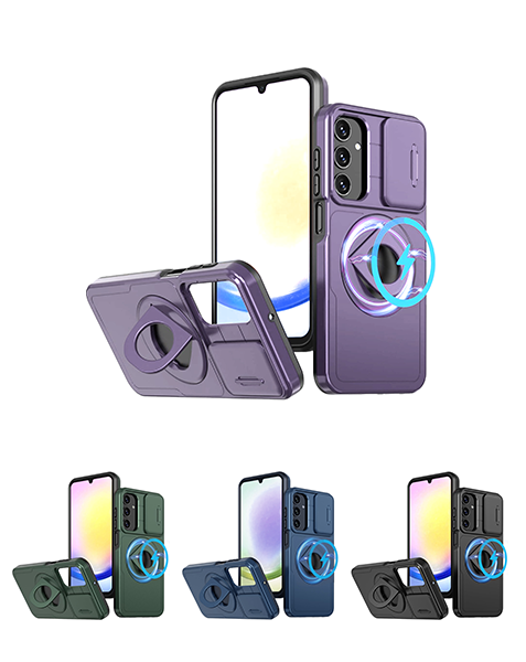 Protege tu Galaxy S25 Plus con funda Ring Stand y cubierta deslizante para lente en Guatemala.