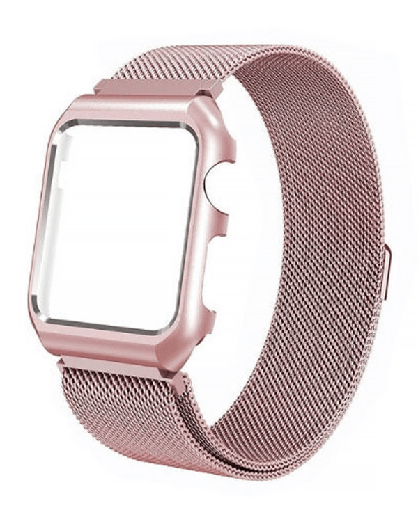 Compra la mejor correa One Piece Milanese de acero inoxidable en Guatemala para tu iWatch 41mm en color ROSE GOLD.