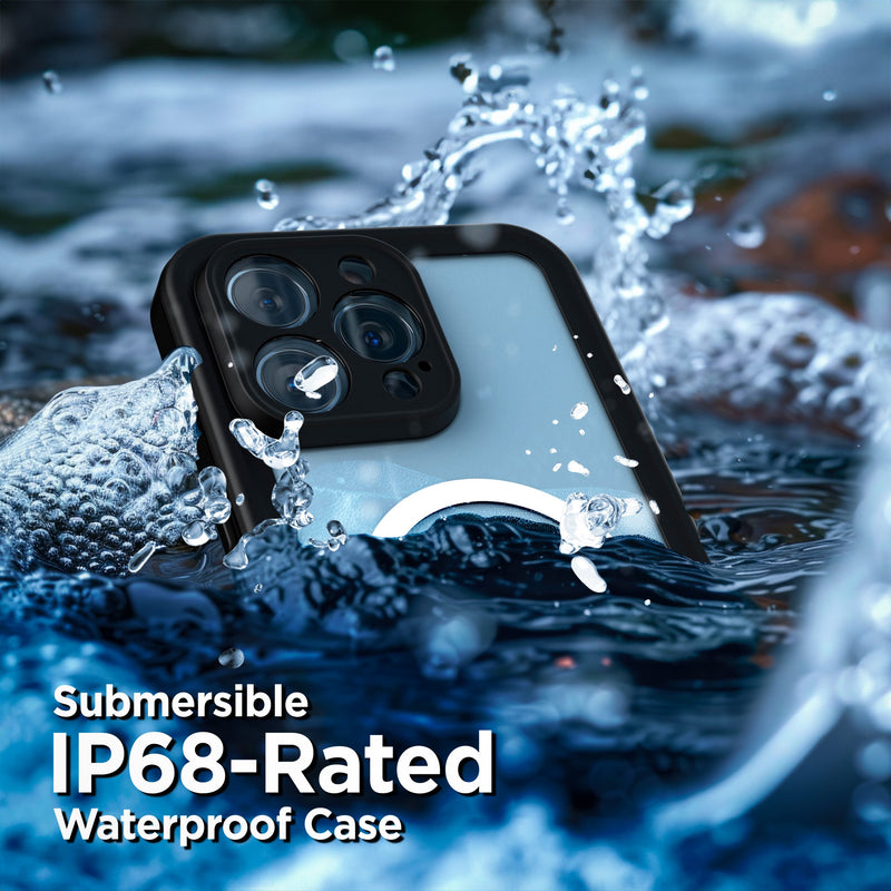 Protege tu iPhone 16 Pro con una tapa trasera híbrida waterproof de la serie MFS con Magsafe en Guatemala.