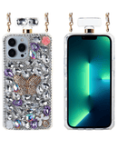 Encuentra el estuche de iPhone 13 Pro con diseño de botella de perfume en Guatemala, ideal para accesorios únicos y elegantes.