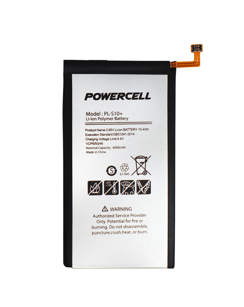 Encuentra la batería POWERCELL PRO para Galaxy S10 Plus en Guatemala, ideal para reparaciones en talleres mayoristas.