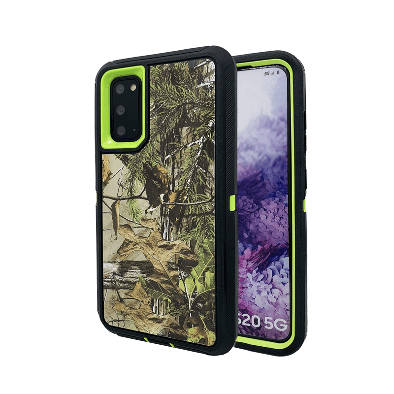 Encuentra la mejor funda heavy duty Camo Green para tu Galaxy S20 Ultra en Guatemala.