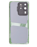 Encuentra la tapa trasera con lente de cámara y adhesivo para Galaxy S20 Ultra en Guatemala, ideal para reparaciones en talleres de telefonía móvil. 