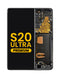 Marco con pantalla Premium para Galaxy S20 Ultra en color Cosmic Black disponible en Guatemala para reparaciones de pantallas OLED.