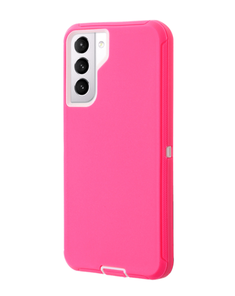 Encuentra la mejor funda heavy duty Samsung Galaxy S21 Plus en Guatemala con variedad de colores como hot pink y blanco en SlowBack, tu tienda de accesorios y mayorista.