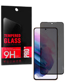 Protector de vidrio templado de privacidad para Samsung Galaxy S21 en Guatemala, ideal para mantener la pantalla protegida y mantener la privacidad del usuario.