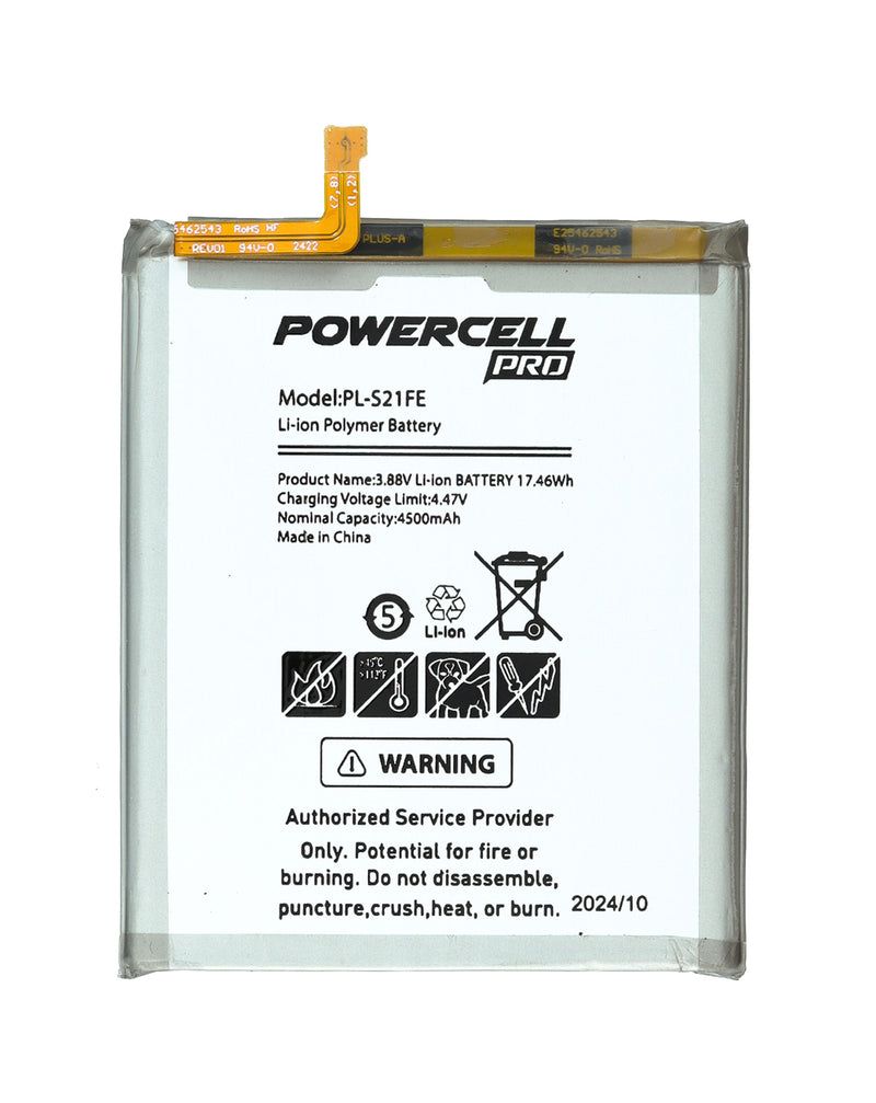 Encuentra la mejor batería POWERCELL PRO Galaxy S21 FE (4500 mAh) en Guatemala para reparaciones de baterías al por mayor.