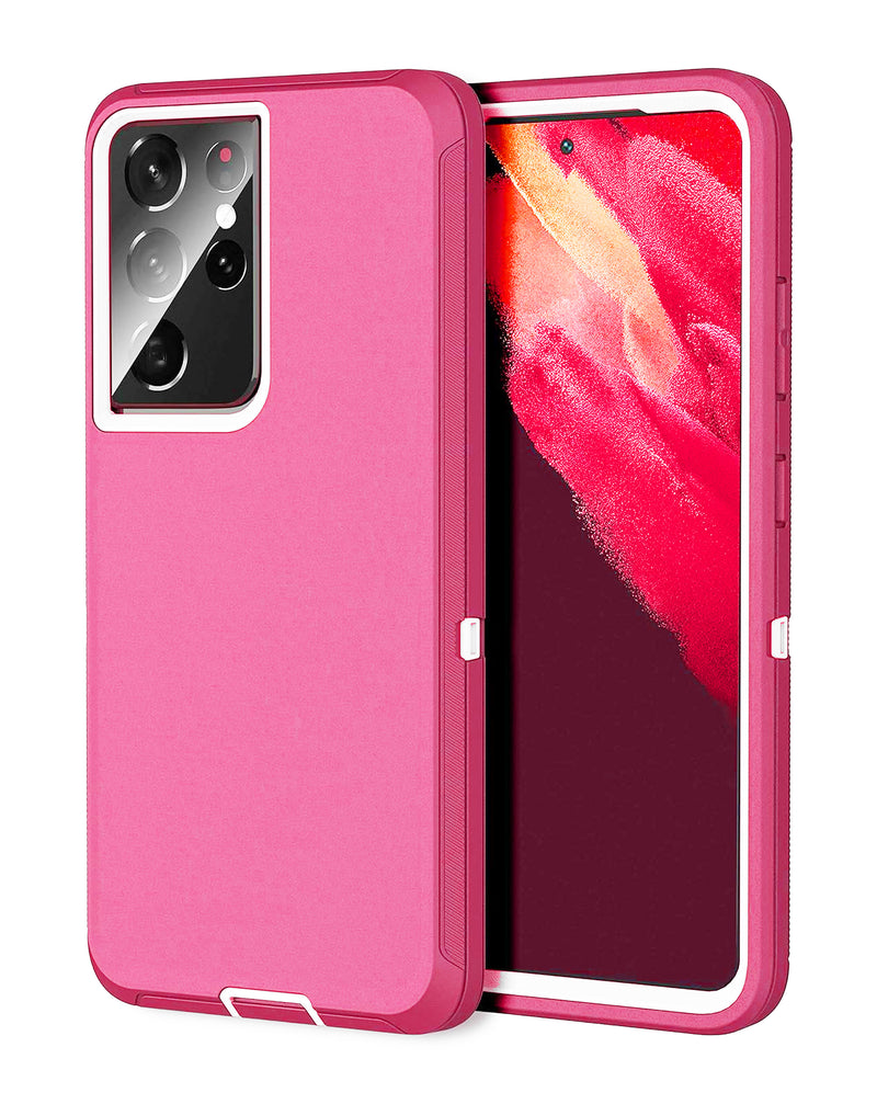 Encuentra la mejor funda heavy duty para Samsung Galaxy S21 Ultra en Guatemala en color HOT PINK & WHITE.