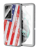 Protege tu Galaxy S21 Ultra con una funda heavy duty con la bandera de Estados Unidos en Guatemala.