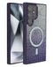Encuentra la mejor funda con carga inalámbrica en Guatemala para tu Galaxy S21 Ultra en color morado con diamantes y cristales.