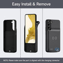 Protege y carga tu Galaxy S22 Plus con esta funda protectora Slim de 4800mAh en Guatemala.