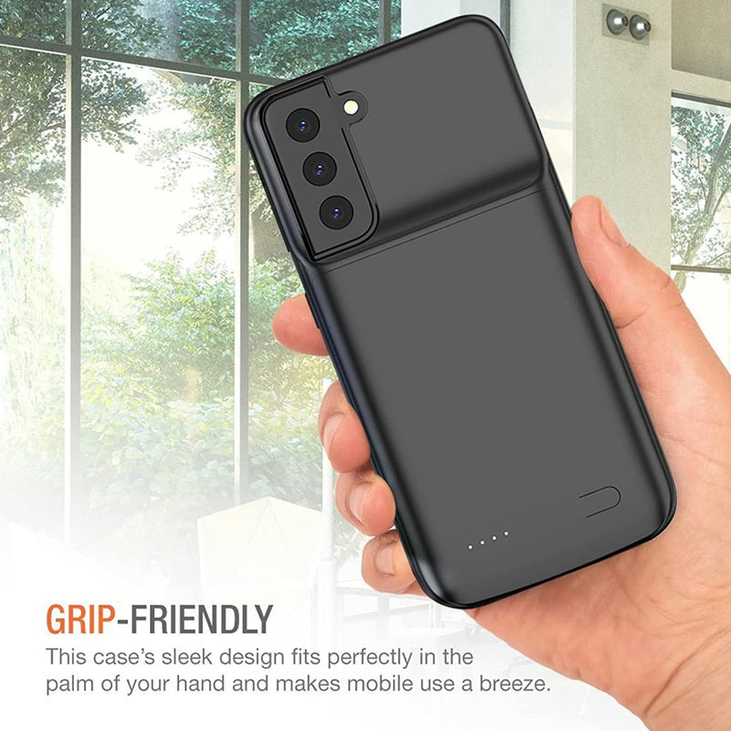 Protege y carga tu Galaxy S22 Plus con esta funda protectora Slim de 4800mAh en Guatemala.