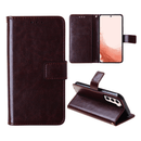 Funda de cuero con ranura para tarjeta Galaxy S22 Plus - BROWN