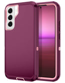 Encuentra la mejor funda heavy duty para tu Galaxy S22 en Guatemala en colores maroon y pink.