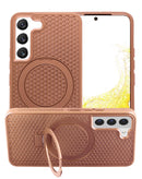 Encuentra en Guatemala el case de disipación de calor para Galaxy S22 en color ROSE PINK con soporte, ideal para evitar el sobrecalentamiento de tu dispositivo.