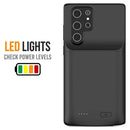 Case protector de carga delgada (4800mAh) para Samsung Galaxy S22 Ultra en Guatemala, ideal para mayoristas de accesorios, reparaciones de celulares y tiendas de tecnología.