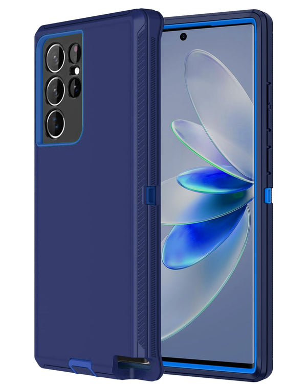 Encuentra la mejor funda heavy duty en color navy blue para tu Samsung Galaxy S22 Ultra en Guatemala.