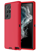 Protege tu Galaxy S22 Ultra con una funda heavy duty en rojo y negro en Guatemala.