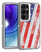 Encuentra la mejor funda heavy duty para Samsung Galaxy S22 Ultra con diseño de la bandera de Estados Unidos en Guatemala.