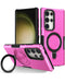 Case Samsung con ring holder Galaxy S22 Ultra en color rosa, ideal para proteger tu dispositivo en Guatemala.