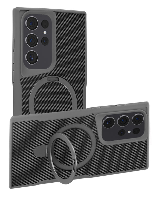 Protege tu Samsung Galaxy S22 Ultra con una elegante funda de fibra de carbono con soporte magnético en Guatemala.
