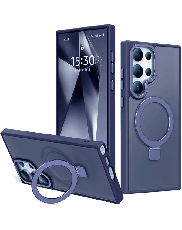 ¡Consigue tu caso de carga inalámbrico Carbon (DARK BLUE) para Galaxy S22 Ultra con soporte anillo en Guatemala al mejor precio, ideal para Accesorios Samsung y reparaciones de dispositivos!