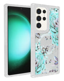 Encuentra la mejor funda transparente con diseño floral y cargador inalámbrico para Samsung Galaxy S22 Ultra en Guatemala.