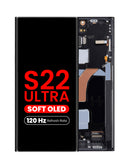 Reparación de pantalla soft OLED Galaxy S22 Ultra con marco en Guatemala.