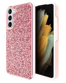 Protege tu Galaxy S23 con estilo con este case rosa de doble capa con cristales de diamante en Guatemala.