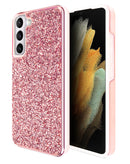 Encuentra la mejor funda dual layer con cristales de diamante rosa para Samsung Galaxy S23 Plus en Guatemala.