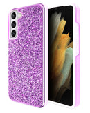 Encuentra la mejor funda Bling Diamond Crystal Dual Layer color PURPLE para Galaxy S23 en Guatemala.