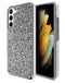 Funda plateada bling diamond crystal dual layer para Samsung Galaxy S23 Plus, accesorio telefónico disponible en Guatemala.