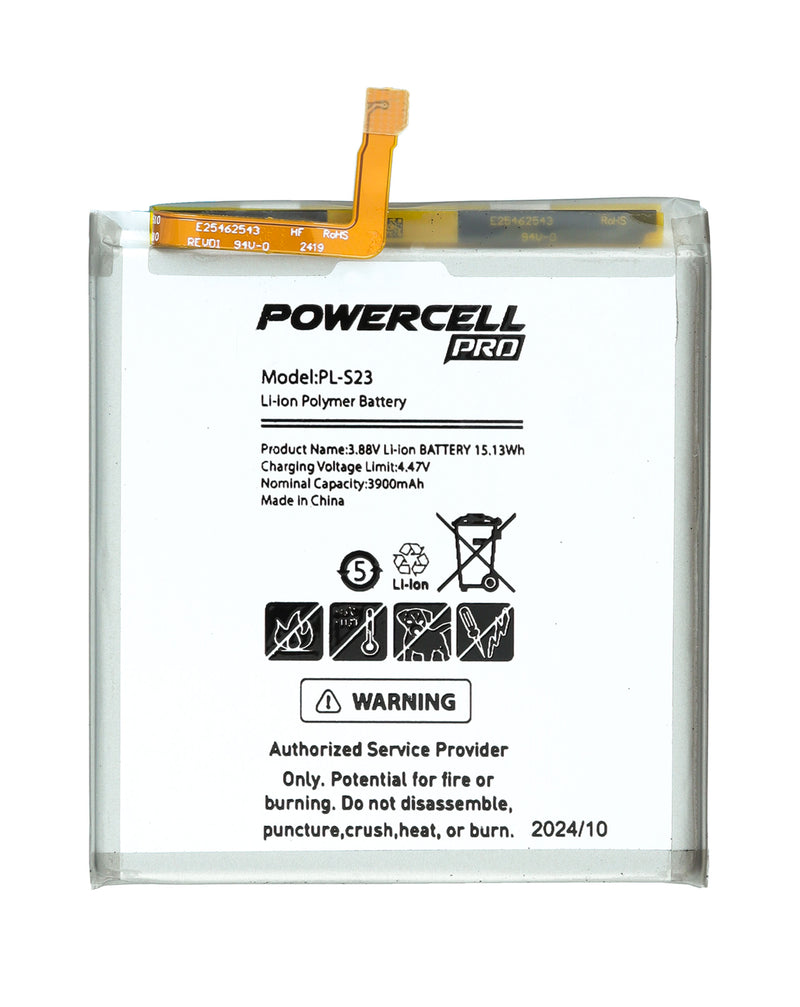 La batería POWERCELL PRO Galaxy S23 de 3900 mAh es ideal para reparaciones en Guatemala.