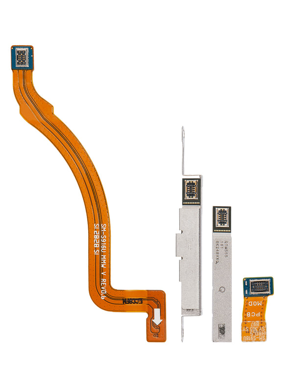 Encuentra un set de 4 cables flex antena con módulo para Samsung Galaxy S23 Plus 5G en Guatemala, ideal para reparaciones en talleres mayoristas de celulares.