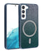 Tapa trasera con carga inalámbrica Bling Diamond Crystal en color AZUL para Samsung Galaxy S23 Plus en Guatemala.