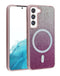 Encuentra la tapa trasera con carga inalámbrica Bling Diamond Crystal en color rosa para tu Samsung Galaxy S23 Plus en Guatemala.